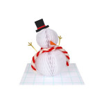 Carte de noël Bonhomme de neige 3D