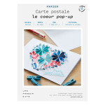 Kit papier Carte postale le cur pop-up