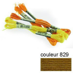 DMC 117 mouliné, fils à broder - couleur 829