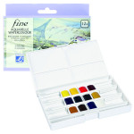 Aquarelle fine 12 1/2 godets en boîte plastique