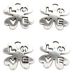 Pendentif découpé Love 18 mm 4 pcs