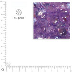 Perles facettées dépolies 6 mm x 50 pces - Lilas