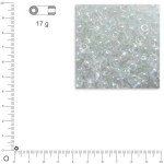 Perles de rocaille 2,6mm transparentes lustrées - Argent