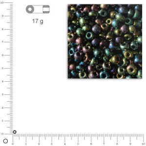 Perles de rocaille 2,6 mm opaques lustrées - Noir lustré