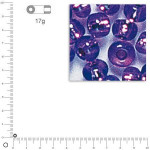 Perles de rocaille 2 mm garniture argent - Lilas