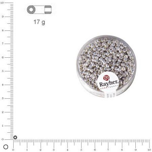 Perles de rocaille 2,6 mm nacrées - Argent