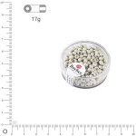 Perles de rocailles Metallic dépoli Ø 4 mm x 17g - Blanc