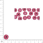 Sachet de perles en bois poli Ø12mm - Rose foncé