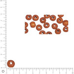 Sachet de perles en bois poli Ø12mm - Orange