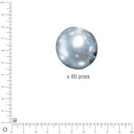 Perles en verre Renaissance 4 mm - Gris argenté