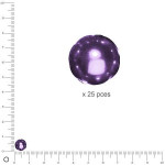 Perles en verre Renaissance 8 mm - Lilas