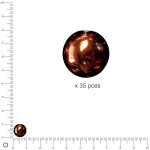 Perles en verre Renaissance 10 mm - Praline