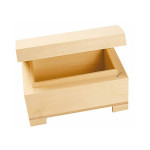 Coffret corsaire rectangulaire en bois - 13,5 x 9 x 7,5 cm