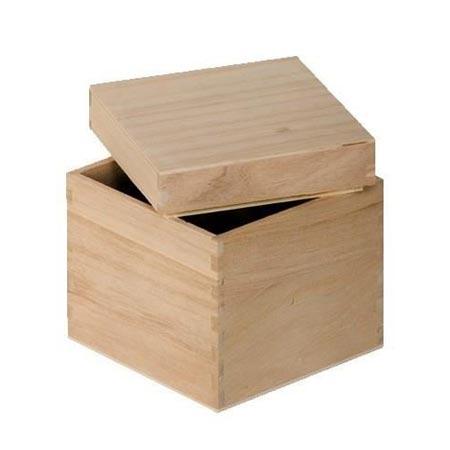 Boîte carrée en bois - 12 cm - Rougier&Plé Voltaire