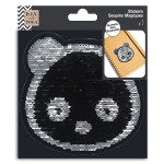 Autocollant Sequin Magique Panda 13 x 13 cm