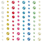 Strass autocollants couleurs assorties 80 pièces