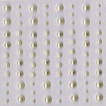 Strass autocollants blanc ivoire 80 pièces