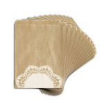 Sachet papier kraft imprimé Dentelle 13 x 18 cm 12 pcs