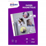 Feuille autocollante Blanc brillant Magnétique 21 x 29,7 cm A4 - 3 pcs