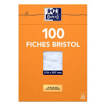 Fiche Bristol 210 g/m² A4 - 100 feuilles