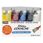 Gouache Studio Set des couleurs primaires 5 x 220 ml