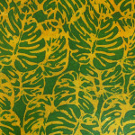 Papier Lokta Imprimé 50 x 75 cm Monstera jaune