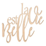 Accessoire de décoration murale La vie est belle 18,2 x 17,5 cm