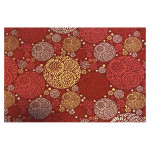 Papier indien 50 x 70 cm 120 g/m² Dollop Rouge Rose Or & Argent