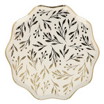 Assiettes Feuilles dorées Ø 21,6 cm 8 pcs