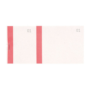 Bloc vendeur à bande couleur 100 feuillets A6 6,6 x 13,5 cm