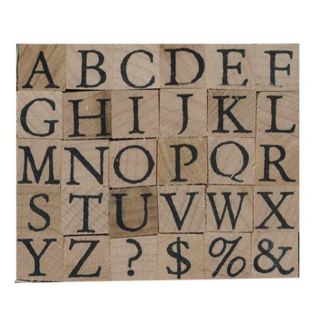 Tampons Alphabet majuscule en bois Artemio chez Rougier & Plé
